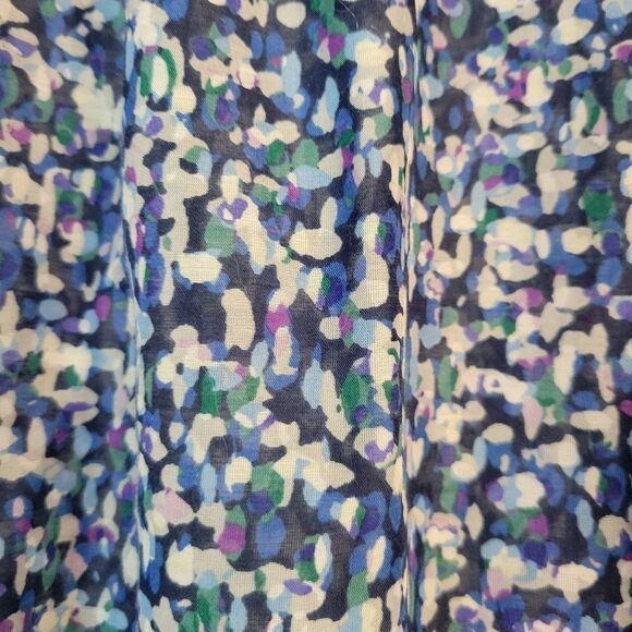 LOFT Spectral Blues patterned blouse - Picture 5 of 12